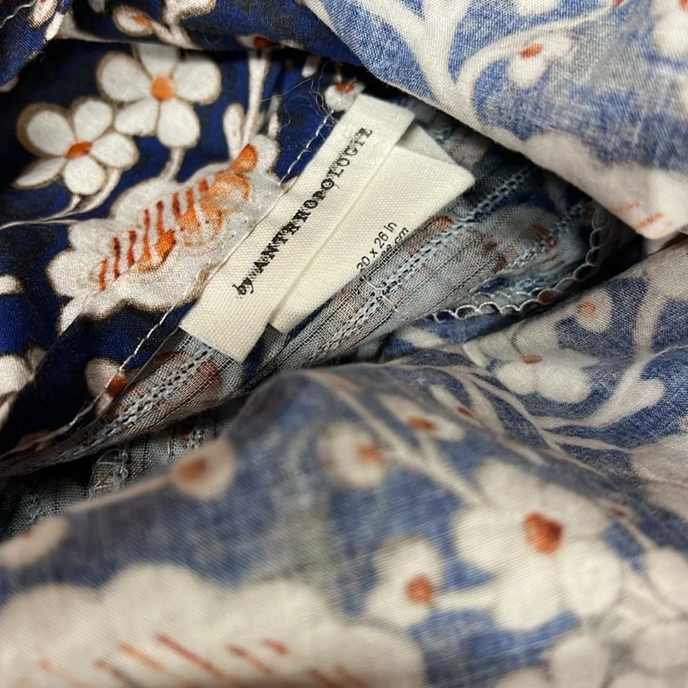 Anthropologie Windflower x1 standard sham Floral Navy Bedding